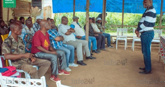 Présidentielle 2023&nbsp;:  Mike Jocktane au contact des populations du Woleu-Ntem