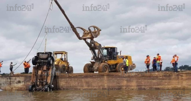 Lambaréné&nbsp;: un véhicule et son occupant repêchés après 3 jours dans l’Ogooué&nbsp;!