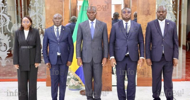 Gabon&nbsp;: Oligui Nguema reçoit le serment de ses 4 nouveaux ambassadeurs dont son frère envoyé en Inde