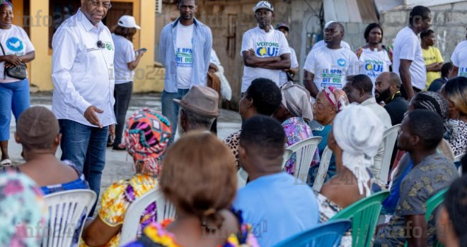 Référendum 2024&nbsp;: Barro Chambrier en campagne en faveur d’un «&nbsp;oui&nbsp;massif&nbsp;» dans le 4e arrondissement de Libreville